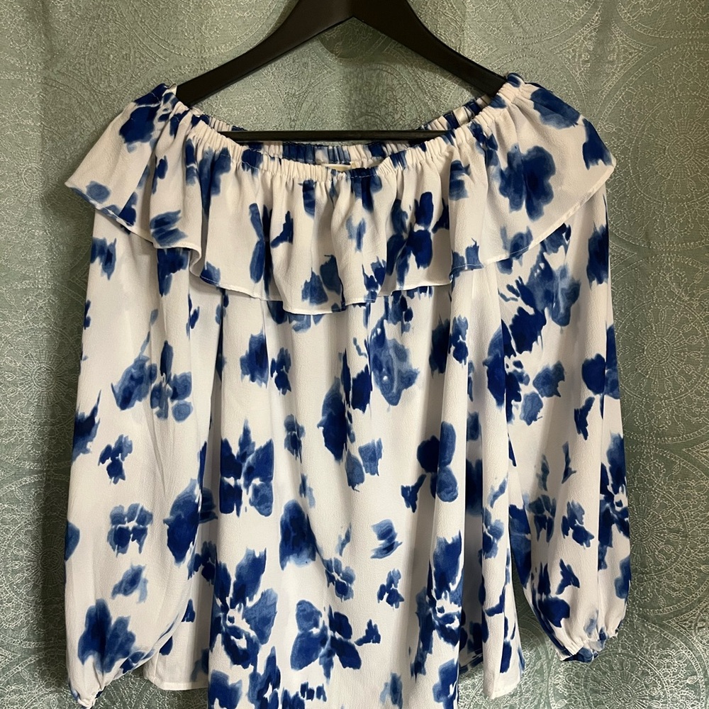 Michael Kors Floral Off Shoulder Blouse
